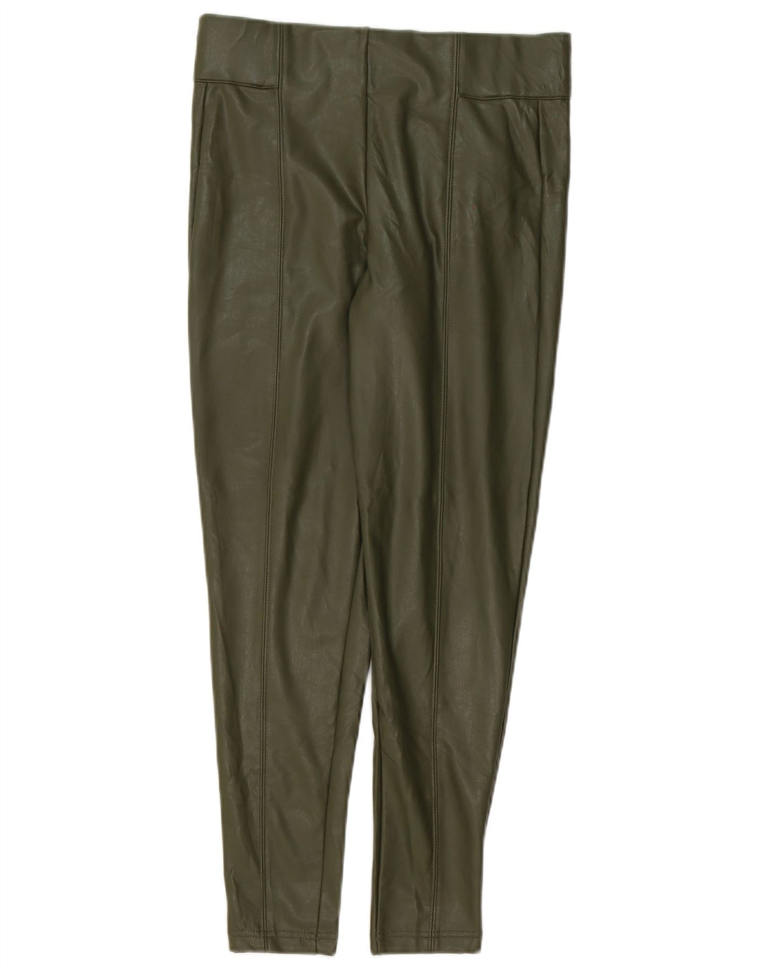 Leggings in ecopelle da donna Marks & Spencer UK 10 piccoli poliestere verde