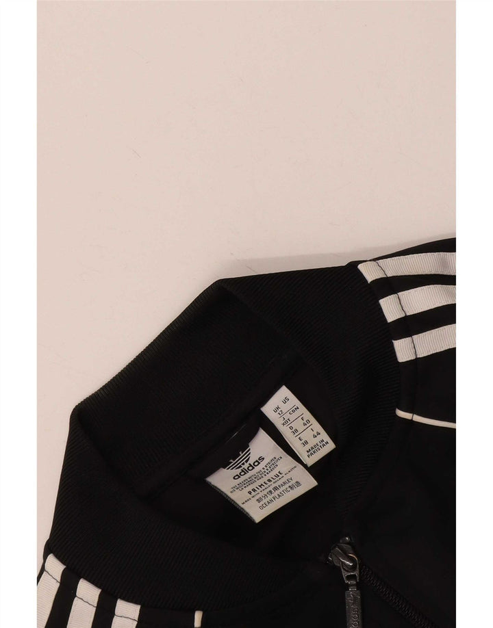 Giacca da ginnastica Adidas Prime Blue da donna UK 12 media nera
