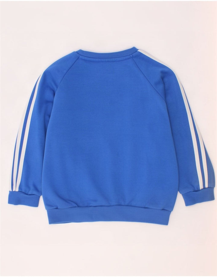 Felpa grafica Adidas da bambino, 2-3 anni, in cotone blu