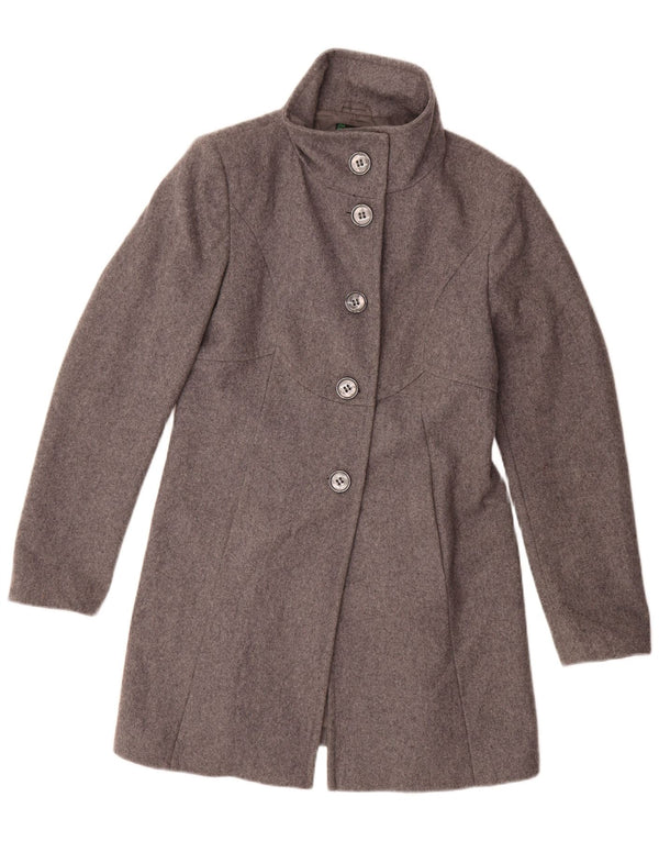Cappotto da donna Benetton UK 12 Lana grigio medio