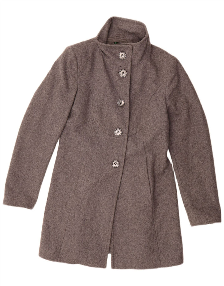 Cappotto da donna Benetton UK 12 Lana grigio medio