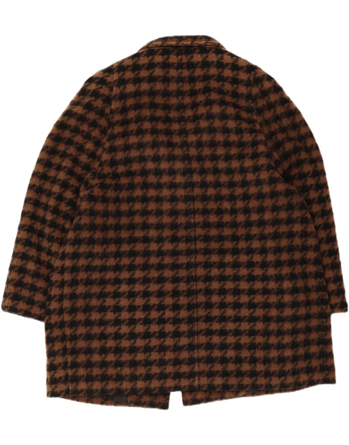 ELENA MIRO Cappotto Oversize Donna IT 43 Pied De Poule Marrone Medio Retro