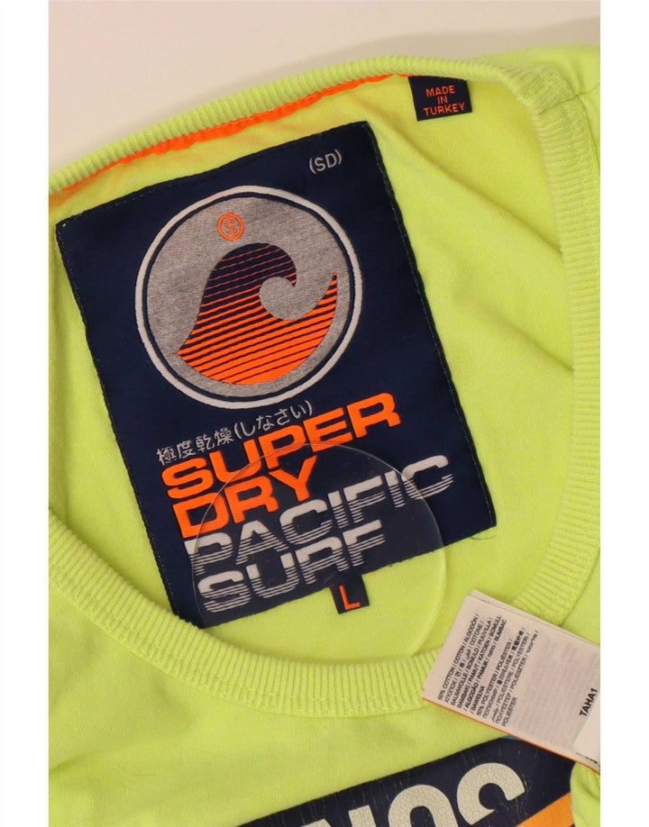 Canotta grafica da uomo Superdry grande in cotone verde