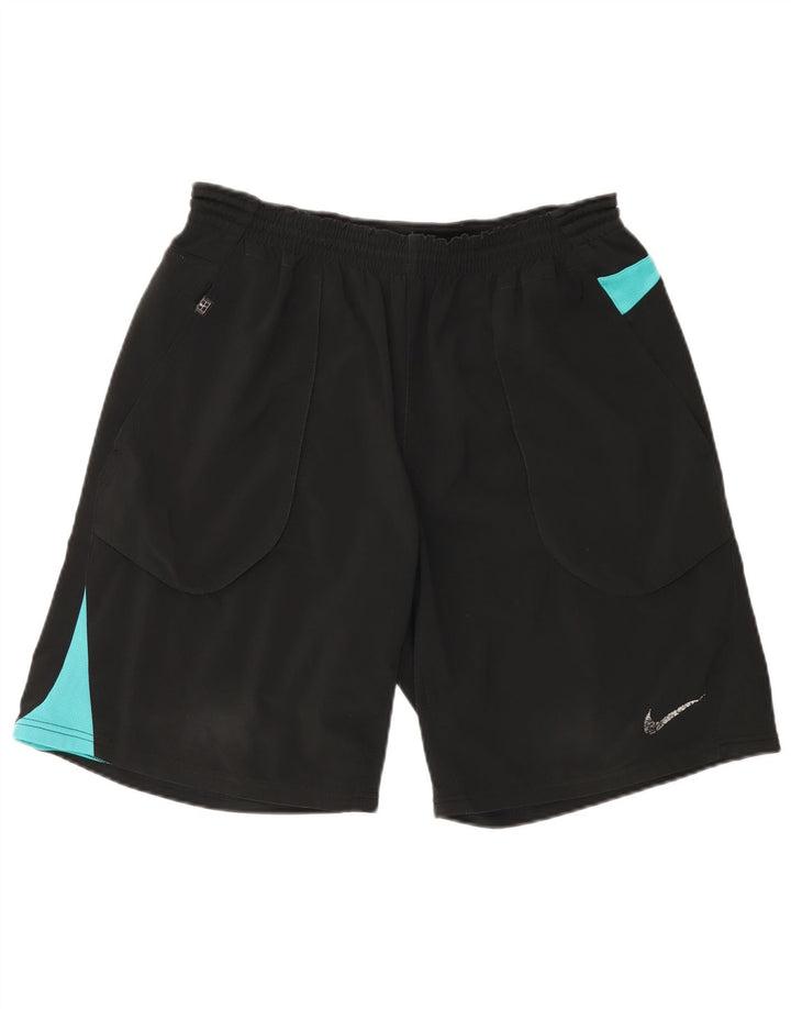 Pantaloncini sportivi Nike da uomo grandi in poliestere color block nero