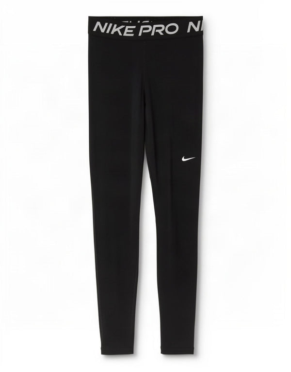 Leggings grafici Nike Dri Fit da donna UK 12 medio nero poliestere