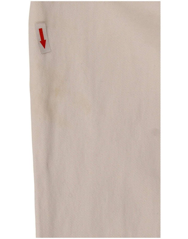 Tuta in denim da donna Zara UK 14 grande cotone bianco