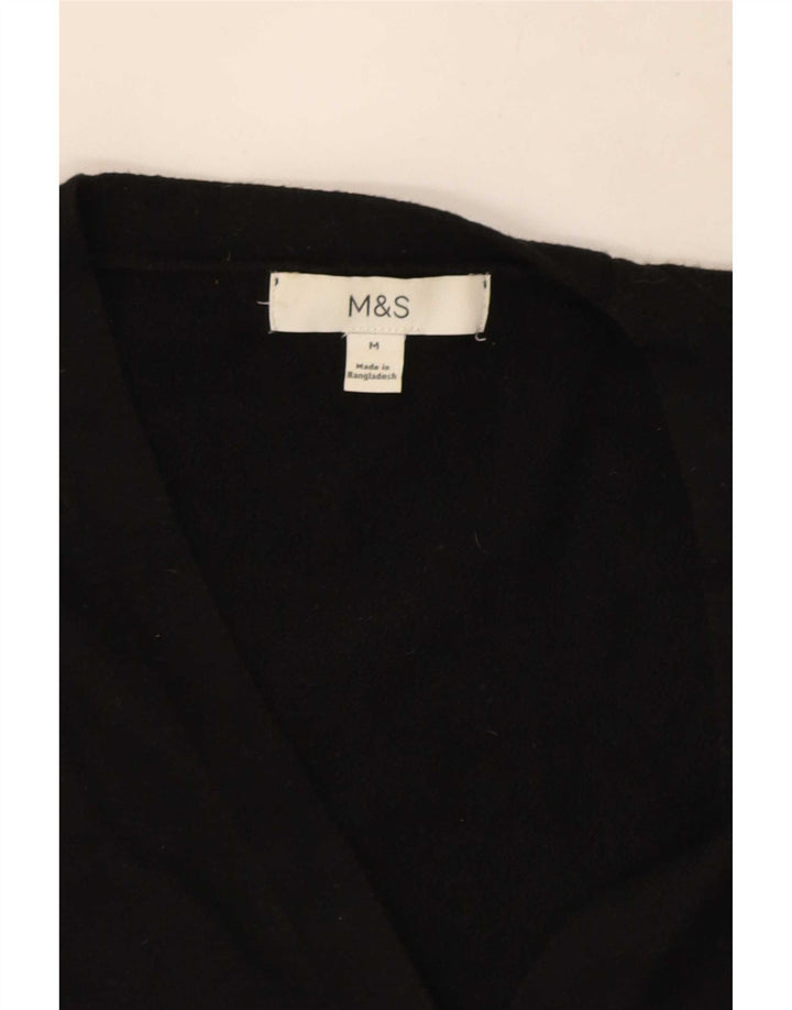 Maglione cardigan senza maniche da donna Marks & Spencer UK 12 medio nero