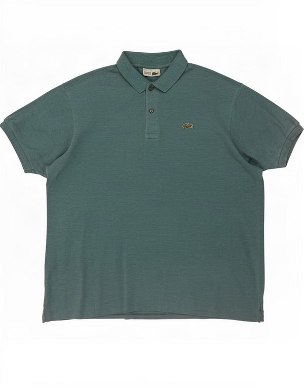 Polo da uomo Lacoste taglia 7 2XL cotone screziato blu