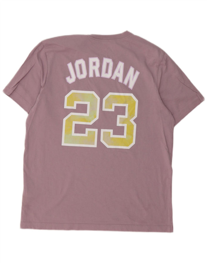 T-shirt grafica da uomo Jordan Top grande in cotone viola