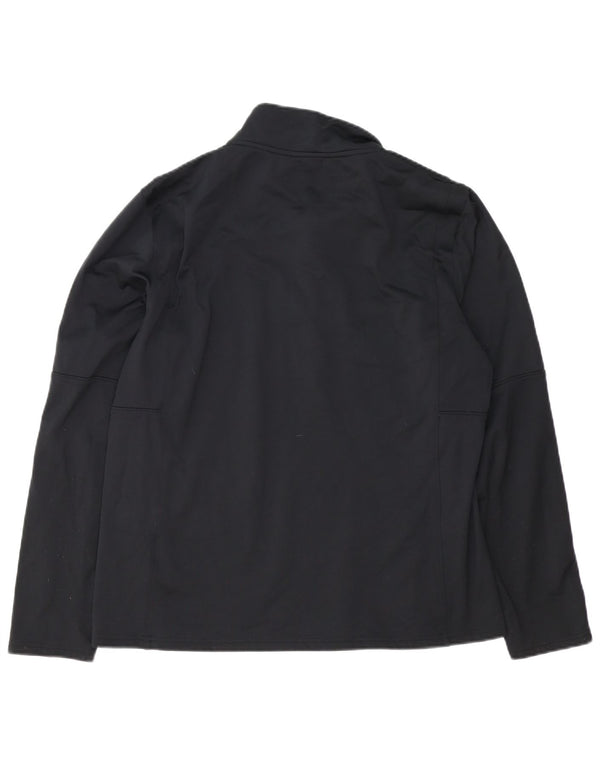 Maglia da ginnastica Under Armour da uomo con zip e collo XL in poliestere nero