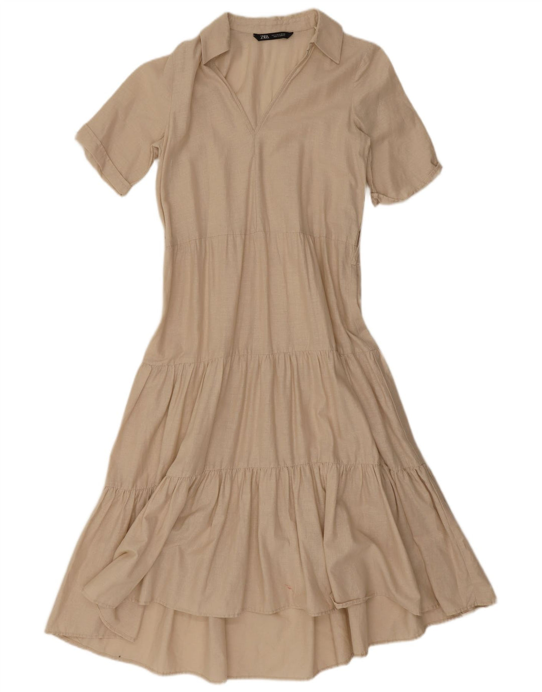 Abito a trapezio da donna Zara UK 10 piccolo beige