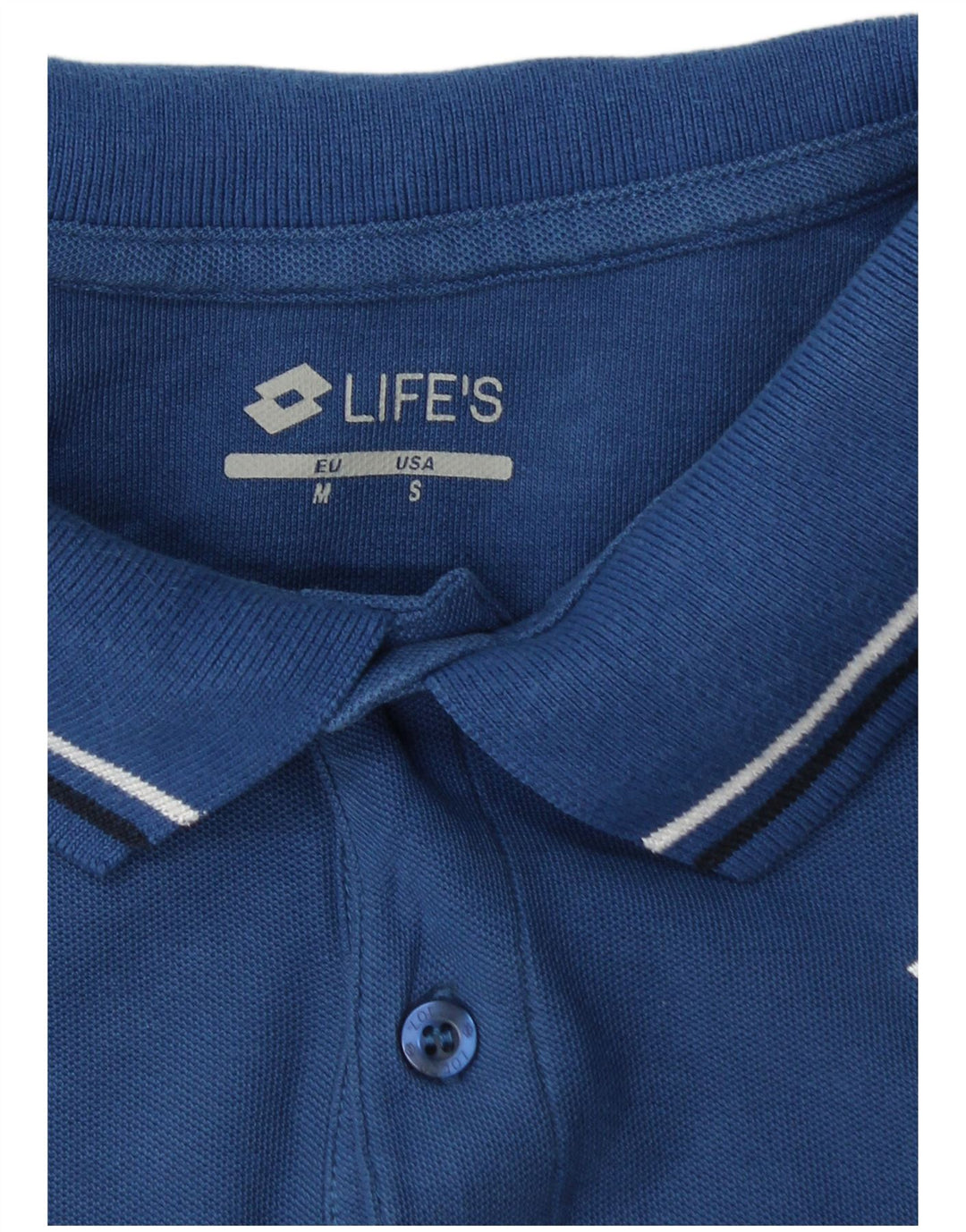 Polo da uomo LOTTO Life piccola in cotone blu