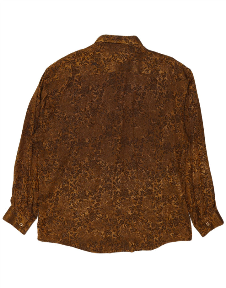 Camicia Tipo' S Uomo XL Marrone Paisley Viscosa