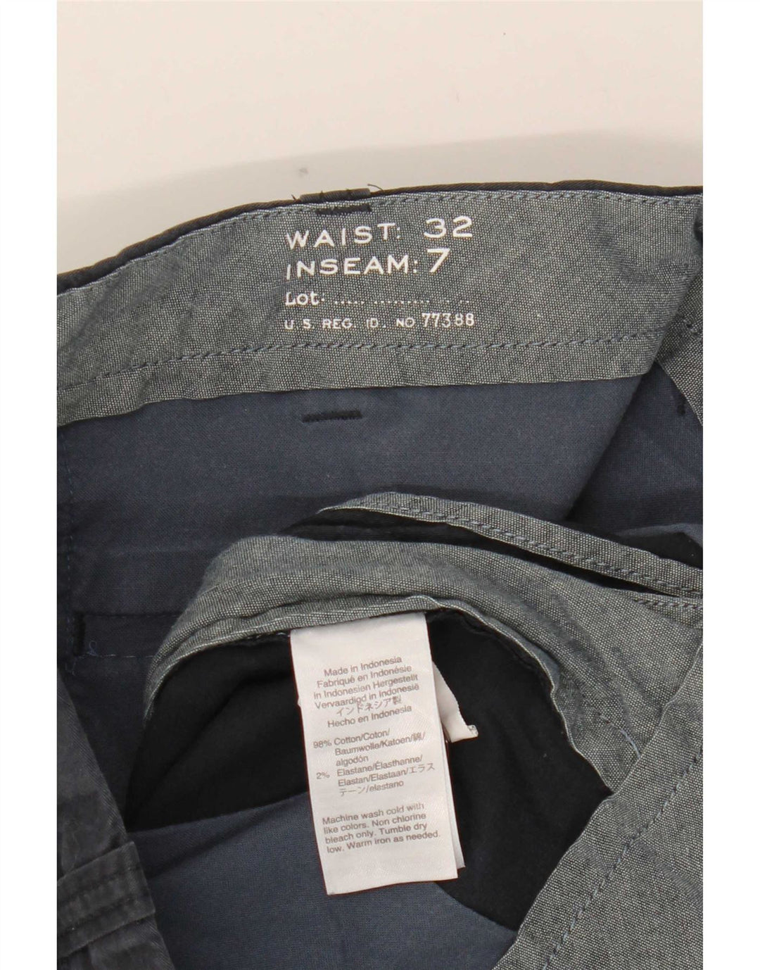 Pantaloncini chino da uomo J. Crew W32 cotone blu navy medio