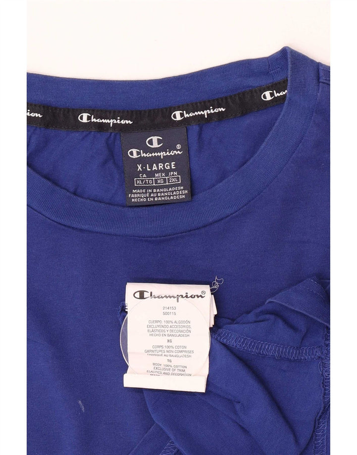 T-shirt da uomo Champion Top XL in cotone blu