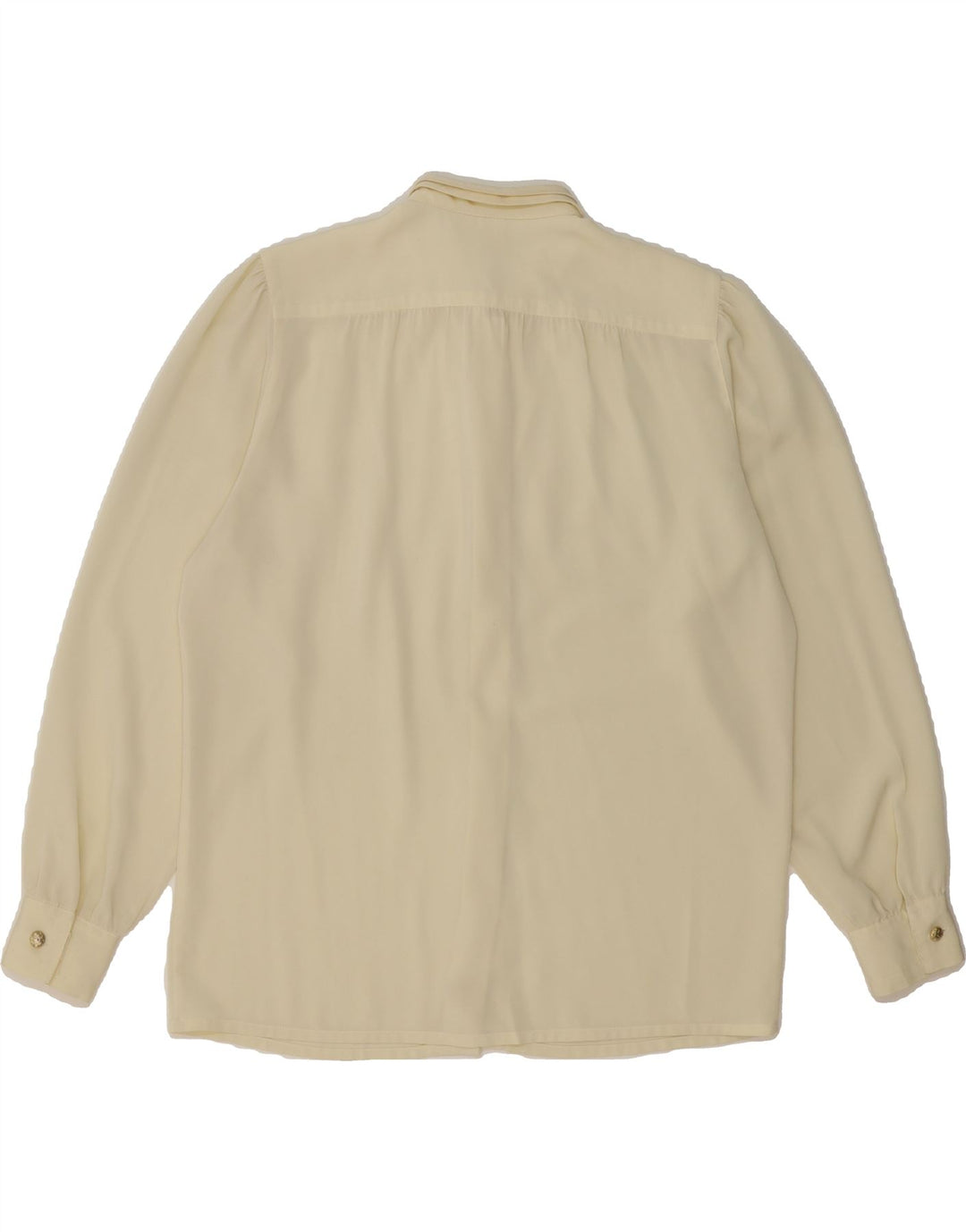 DEL MOD Womens Shirt Blouse UK 18 XL Beige Polyester Vintage Del Mod and Second-Hand Del Mod from Messina Hembry 