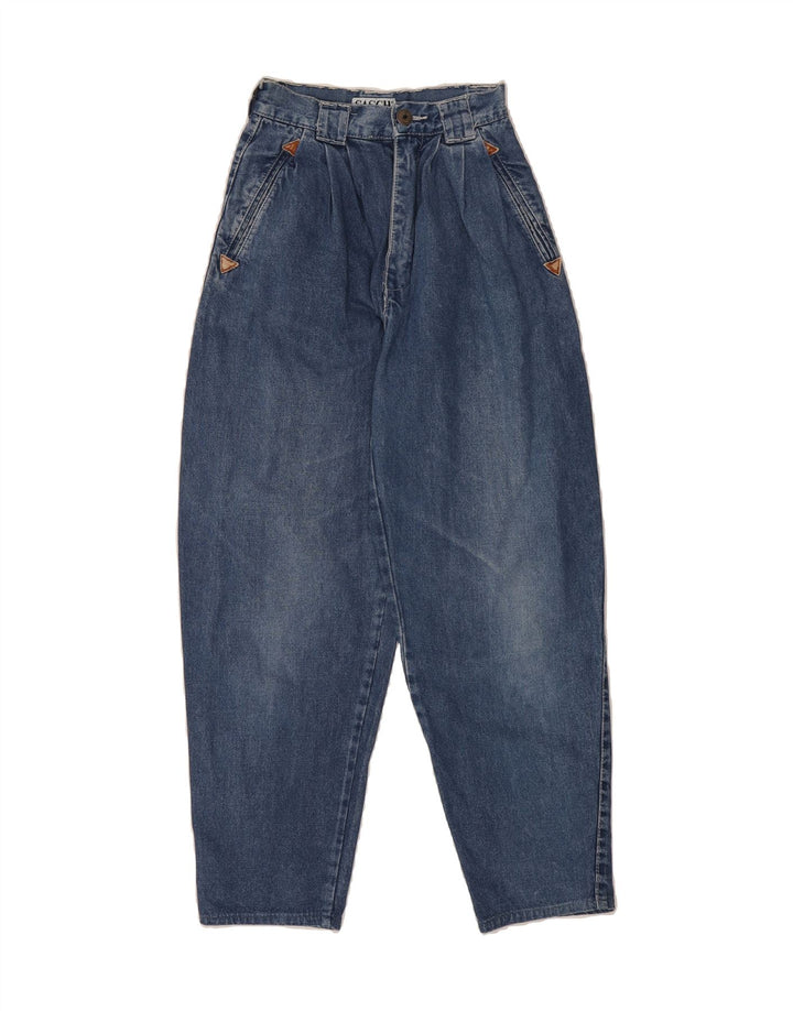 SASCH Womens High Waist Jeans W26 L26 Blue Cotton Vintage Sasch and Second-Hand Sasch from Messina Hembry 