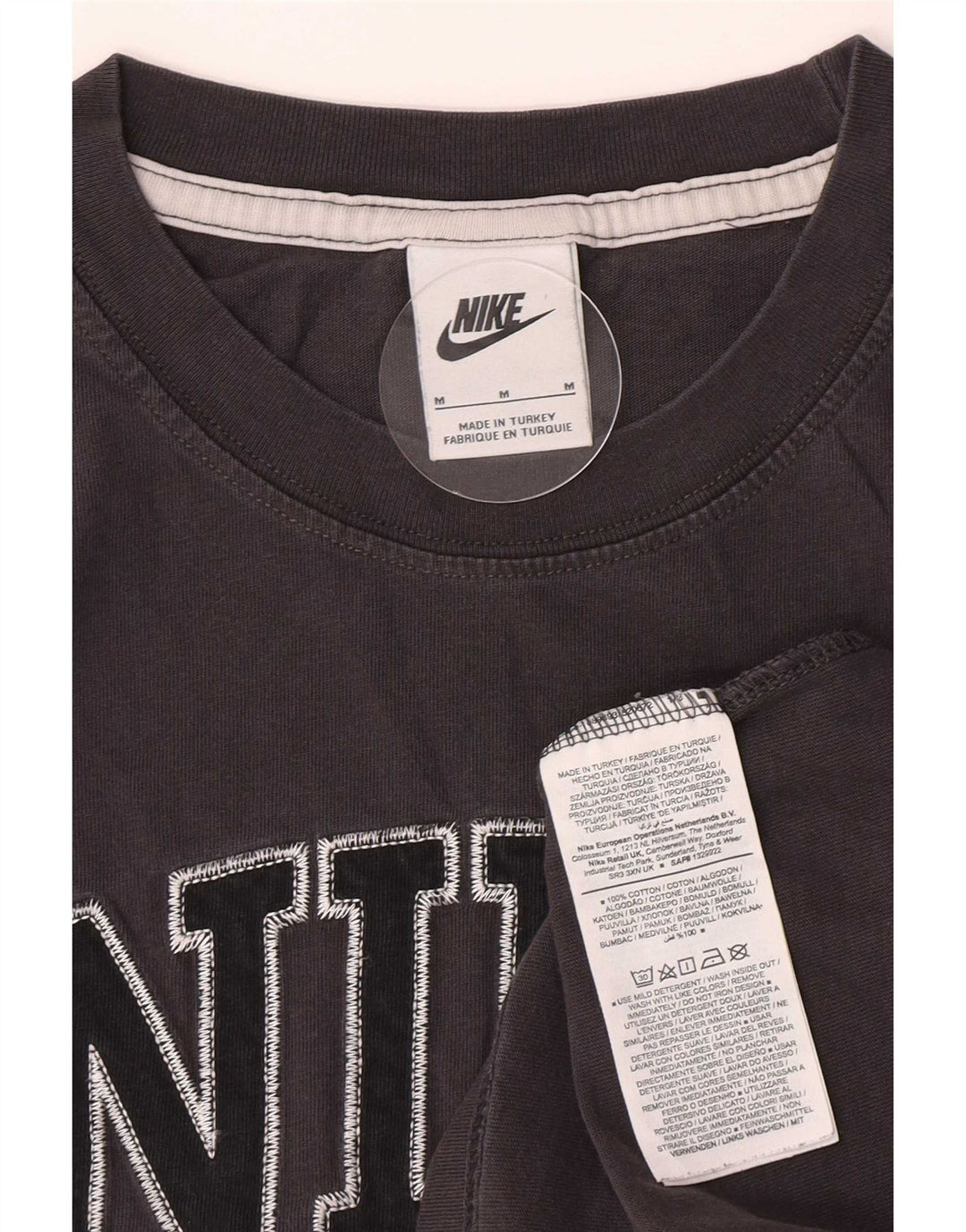 T-shirt grafica da uomo Nike Top in cotone color block grigio medio