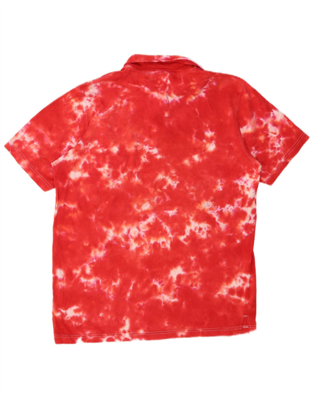 Polo PUMA da uomo grande rossa Tie Dye