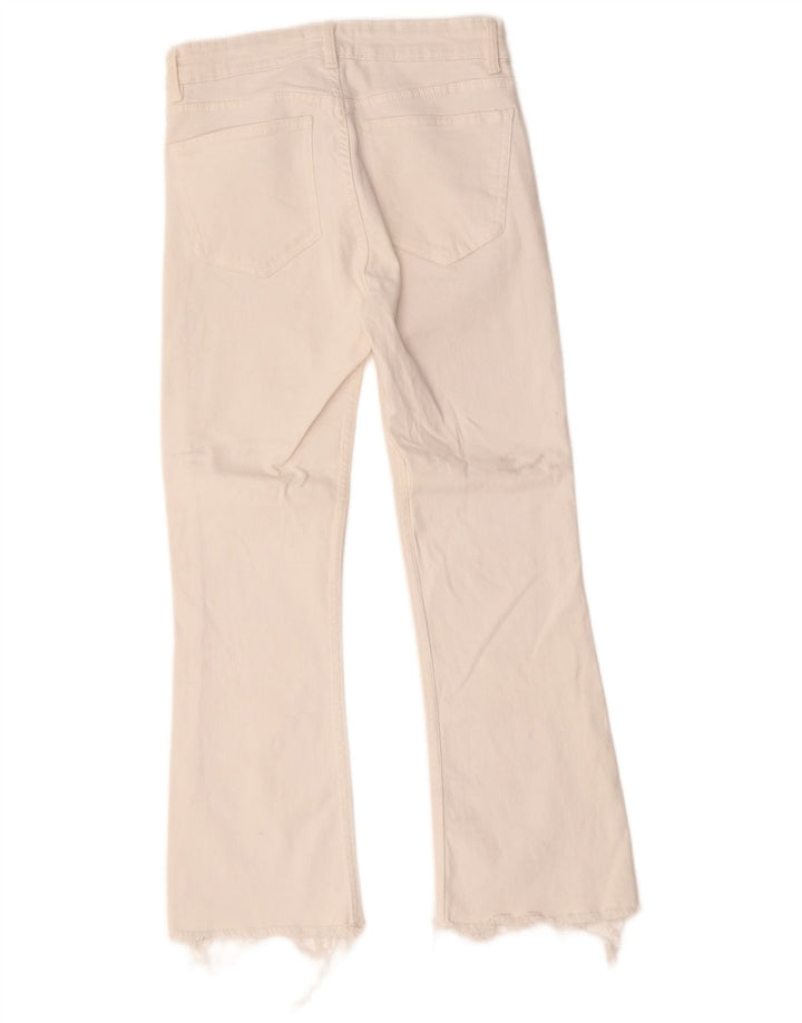 Jeans Bootcut da donna Zara EU 38 Small W28 L25 Cotone bianco