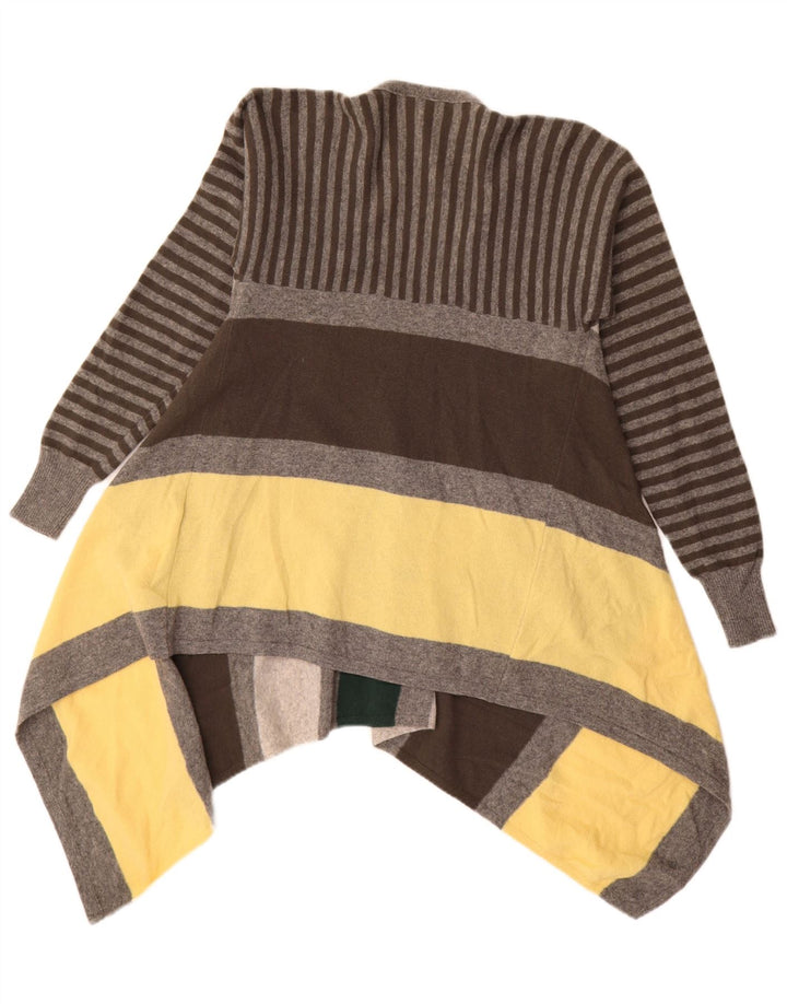Maglione da donna con scollo a V Benetton UK 10 piccolo a righe multicolore