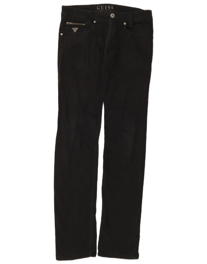 Jeans slim da donna Guess W30 L34 cotone nero