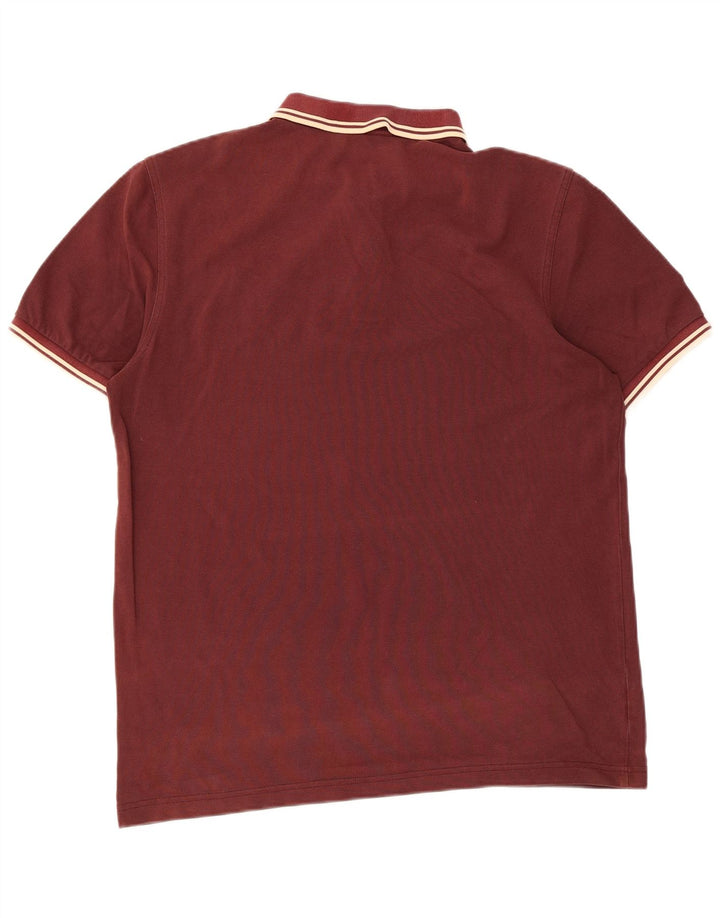 Polo da uomo slim fit Fred Perry a righe marroni grandi