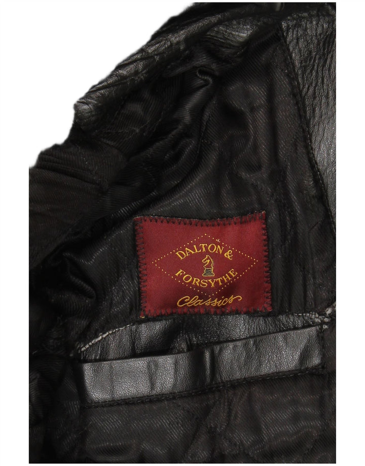Giacca in pelle da uomo classica UK 40 grande nera