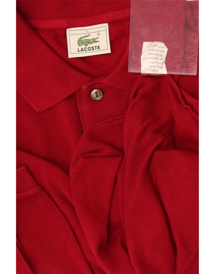 Polo da uomo Lacoste taglia 4 media in cotone rosso