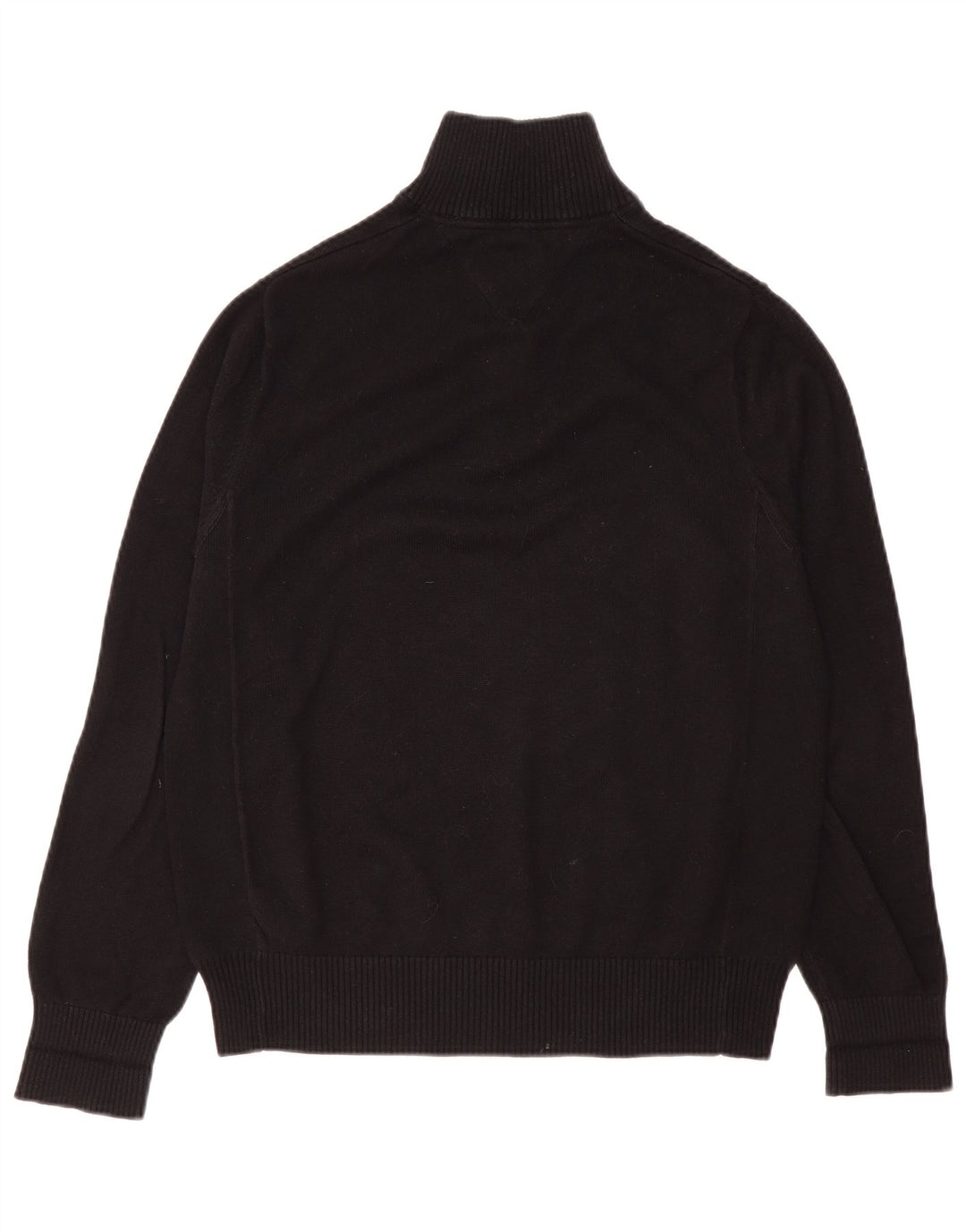 Maglione maglione con zip da uomo Tommy Hilfiger in cotone nero medio