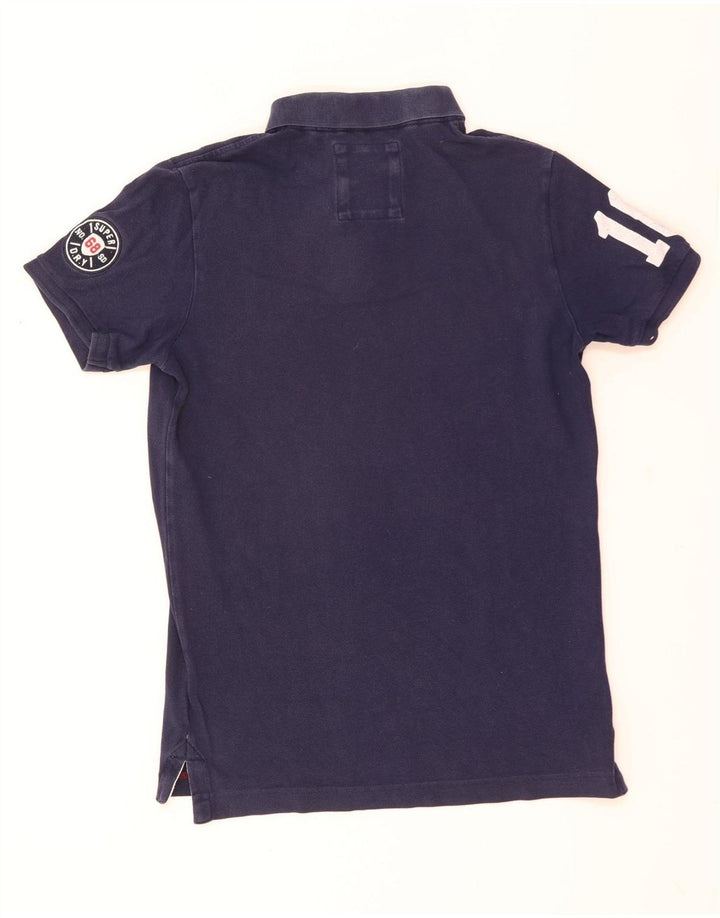 Polo grafica da uomo Superdry grande in cotone blu navy