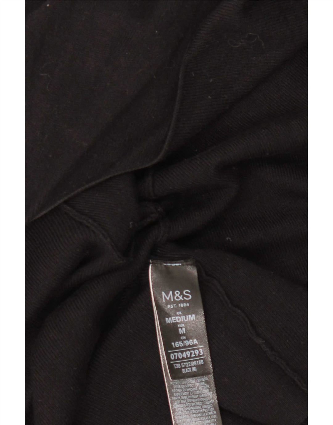 Marks & Spencer Maglione cardigan aperto lungo da donna UK 12 Medium Nero