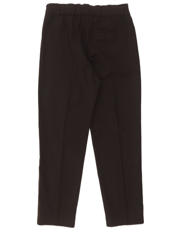 Pantaloni chino affusolati da donna Reiss UK 8 piccoli W30 L28 lana nera