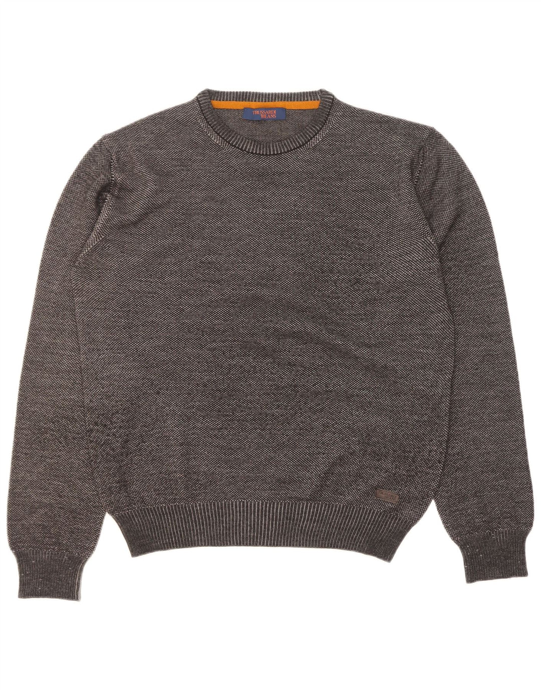 Maglione Trussardi Jeans Uomo Girocollo XL Grigio Lana Vergine