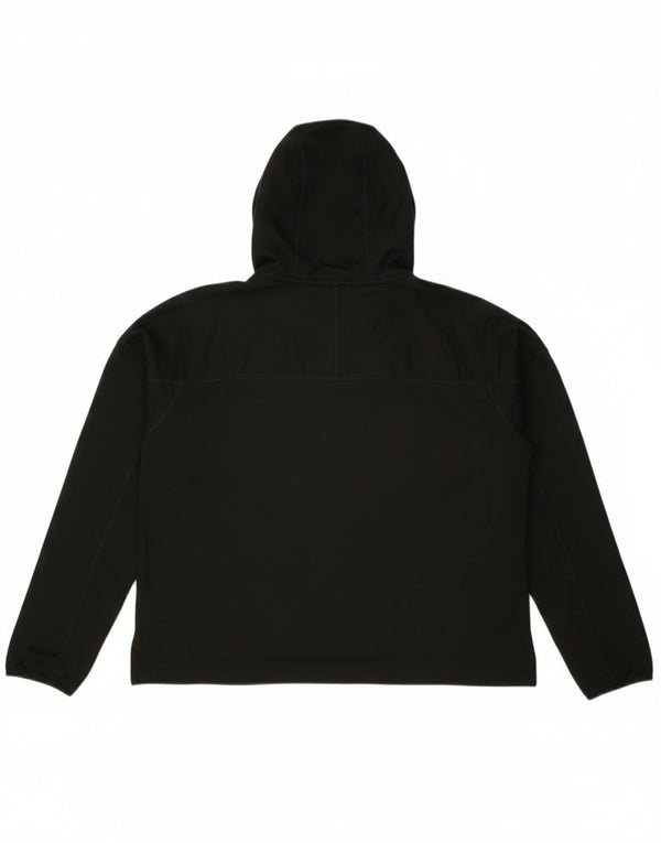 Felpa con cappuccio grafica Nike Running Crop Graphic da donna UK 14 poliestere nero medio