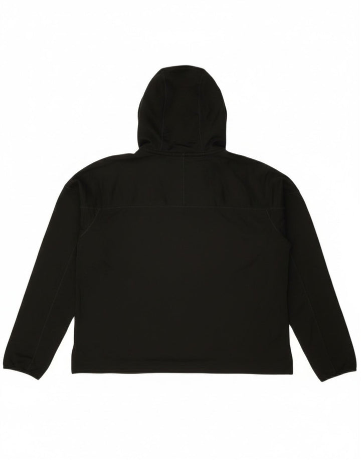 Felpa con cappuccio grafica Nike Running Crop Graphic da donna UK 14 poliestere nero medio