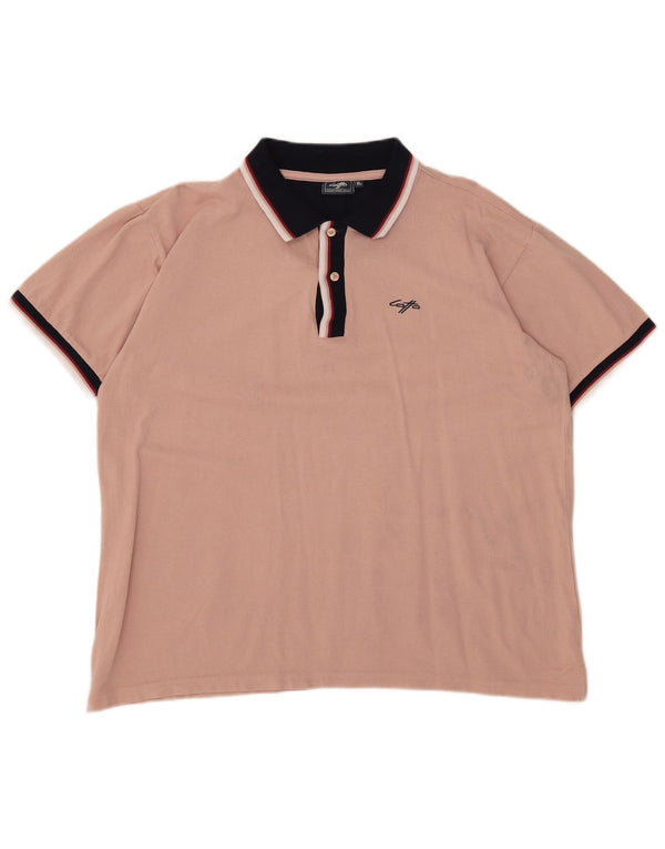 Polo da uomo Lotto XL color block rosa