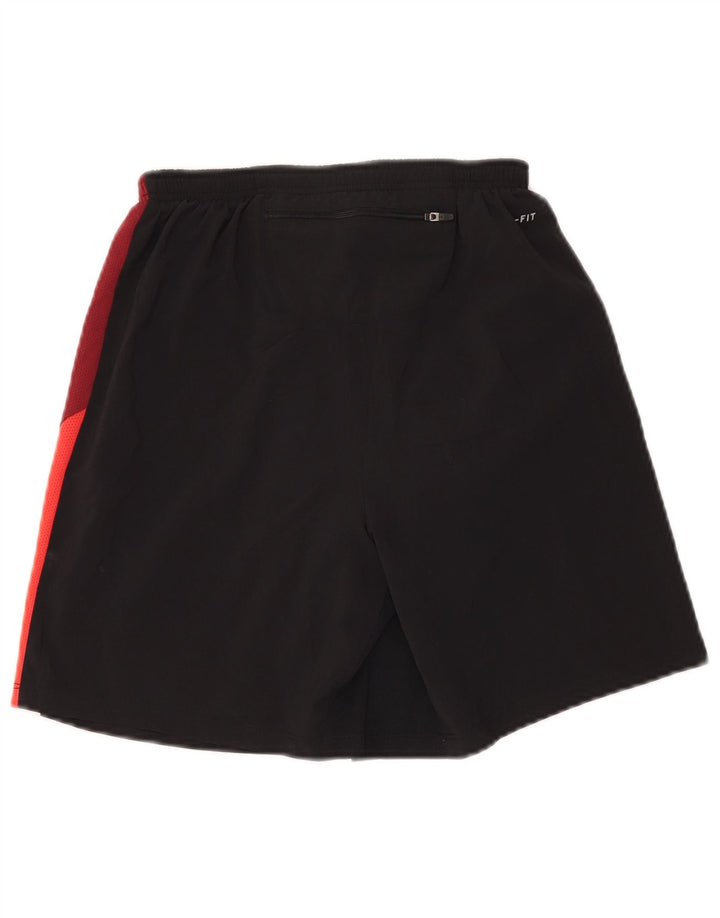 Pantaloncini sportivi Nike da uomo Dri Fit piccoli in poliestere color block nero