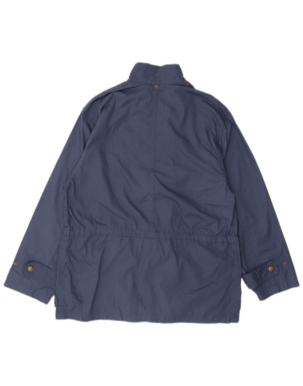 Giacca utilitaria vintage da uomo IT 44/46 piccola in poliestere blu