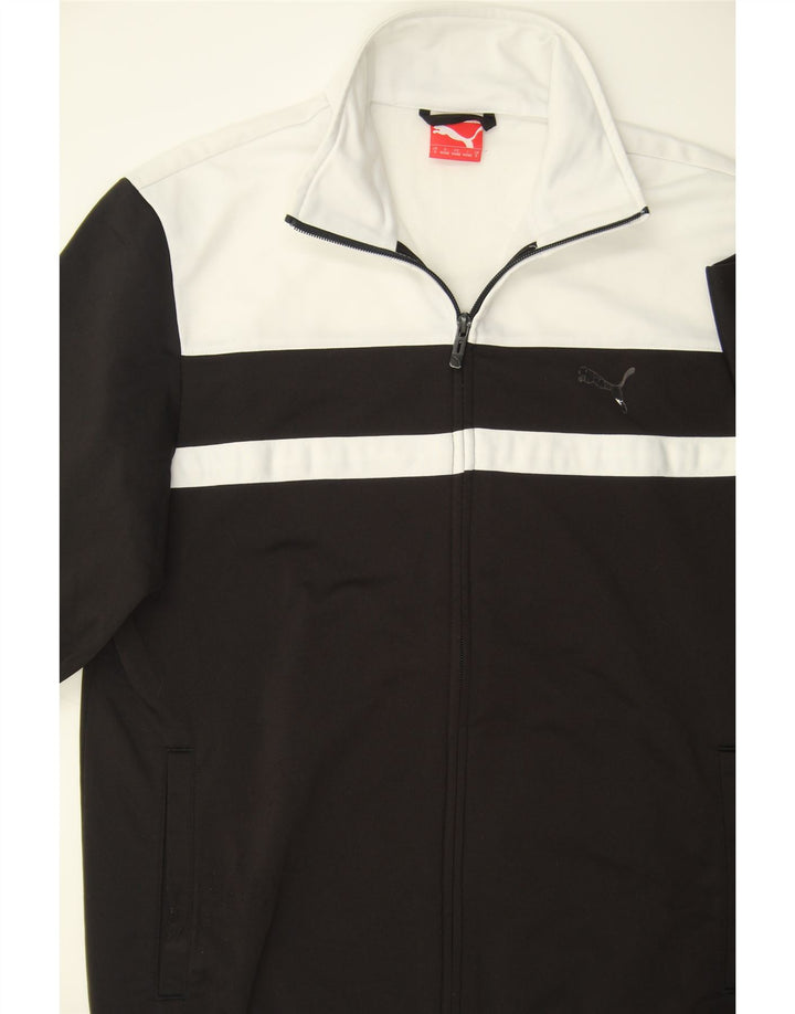PUMA Mens Tracksuit Top Jacket Small Black Colourblock Polyester Vintage Puma and Second-Hand Puma from Messina Hembry 