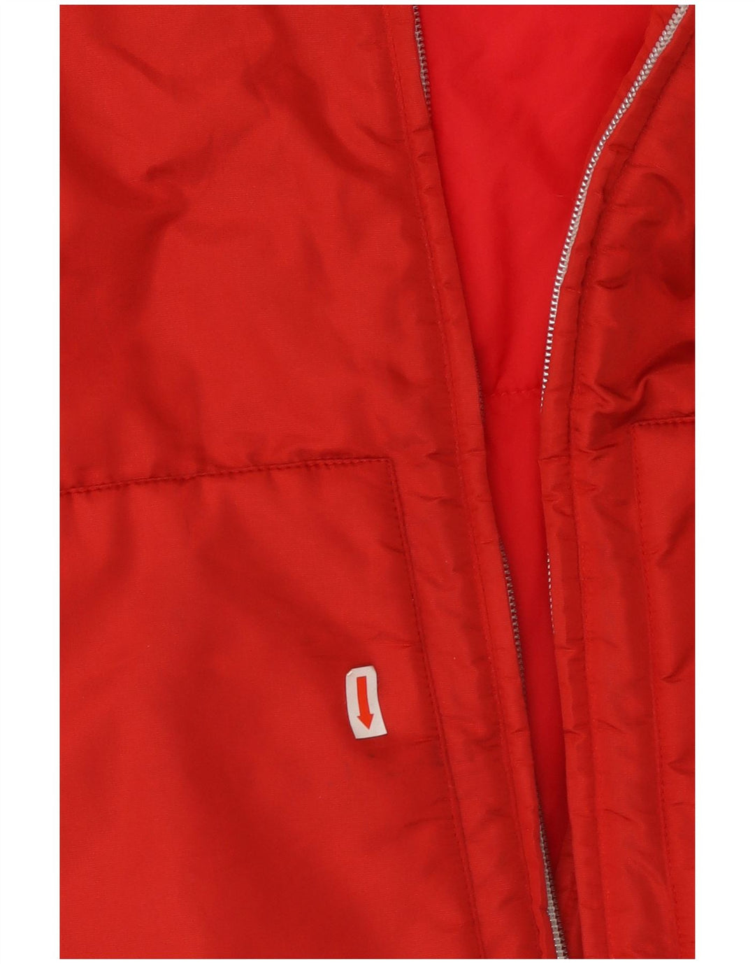 ELLESSE Gilet imbottito oversize da donna UK 10 piccolo rosso