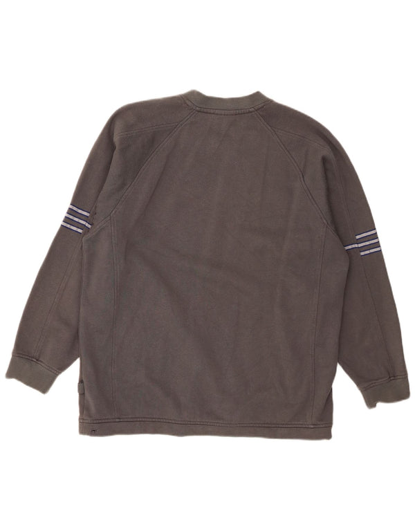 Felpa Maglione Adidas Ragazzo 15-16 Anni Cotone a Righe Grigie