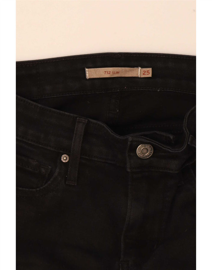 Jeans Levi's 712 Slim da donna W25 L29 neri