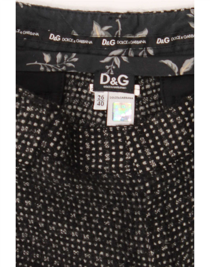 Pantaloncini casual da donna Dolce & Gabbana IT 40 piccoli W26 neri screziati