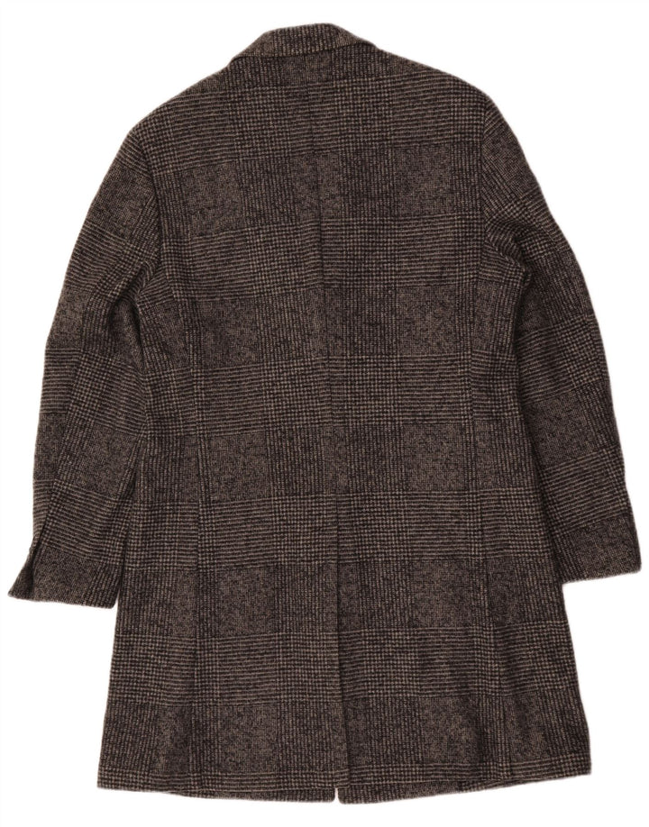 Paoloni Cappotto Uomo IT 52 XL Grigio Pied De Poule Lana Vergine