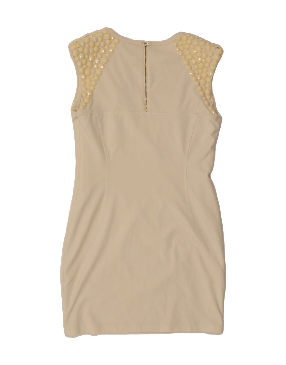 TED BAKER Womens Sleeveless Bodycon Dress Size 3 Medium Off White Vintage Ted Baker and Second-Hand Ted Baker from Messina Hembry 