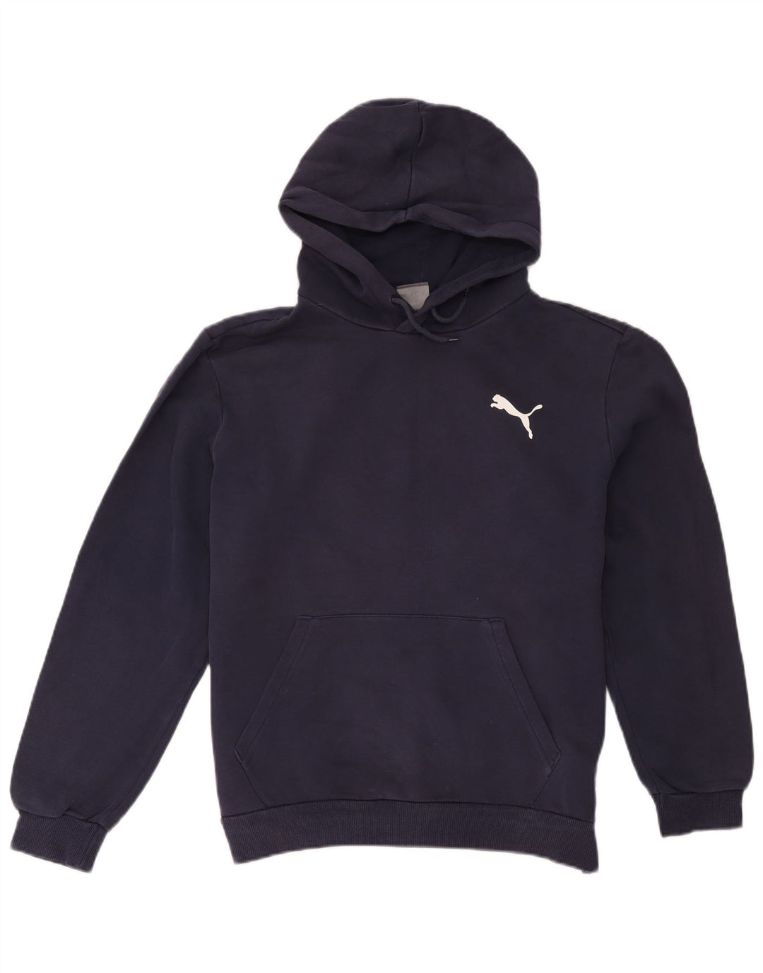 Felpa con cappuccio da uomo Puma media cotone blu navy