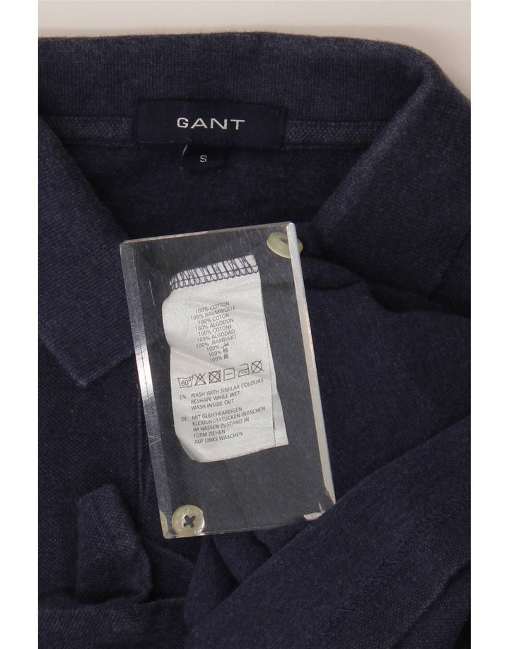Polo da uomo Gant piccola in cotone blu navy