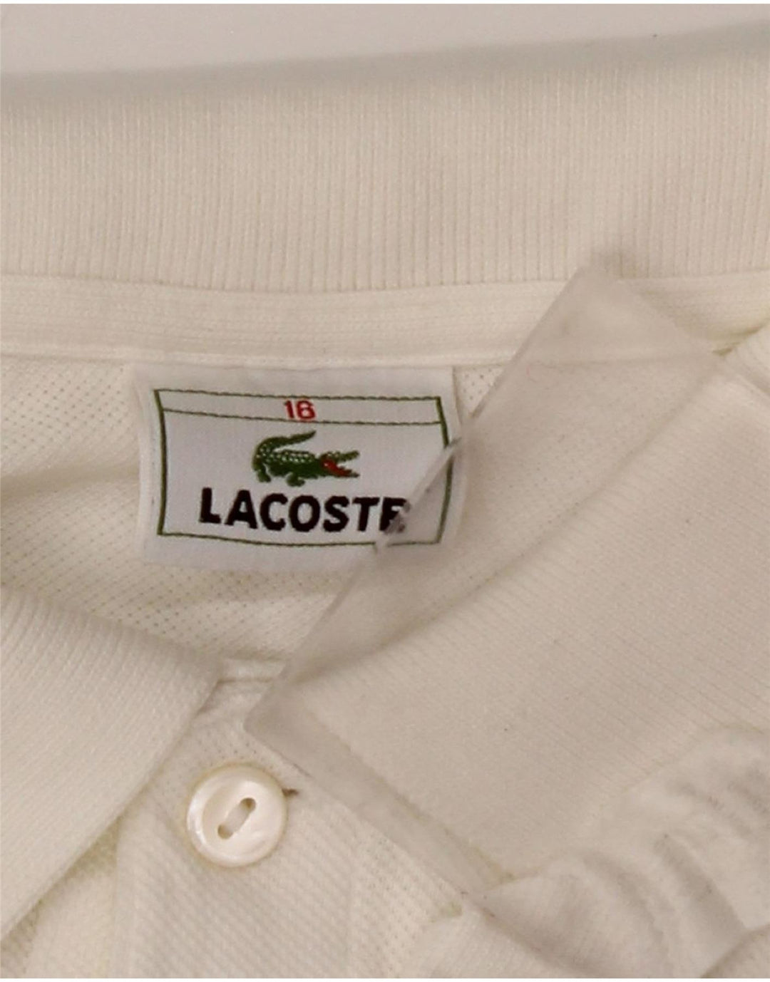 Polo LACOSTE da bambino 15-16 anni in cotone bianco