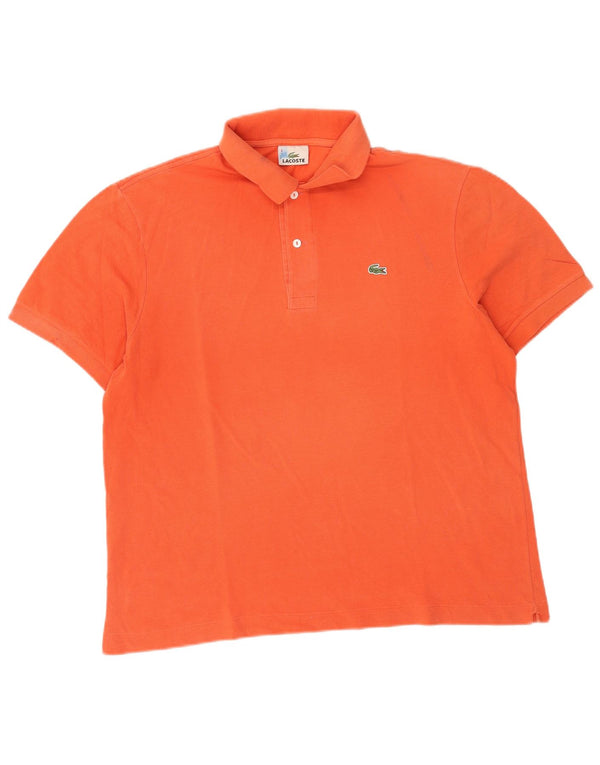 Polo da uomo Lacoste taglia 6 XL in cotone arancione